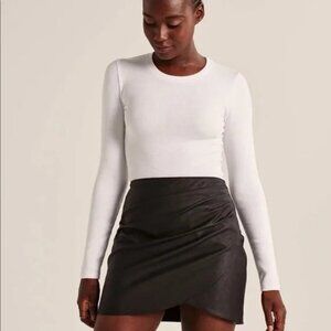 Abercrombie & Fitch Black vegan leather skirt Size S